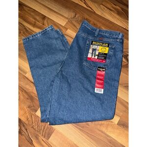 NWT Rustler Men Regular Fit Straight Leg Denim Jeans 46x32 Work Casual‎